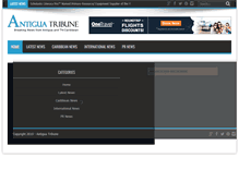 Tablet Screenshot of antiguatribune.com